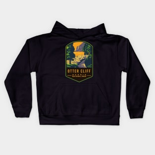 Otter Cliff Acadia National Park Kids Hoodie